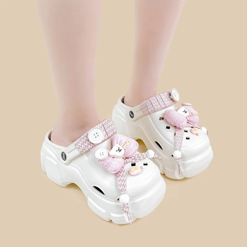 Marshmallow Bows – Platform Clogs